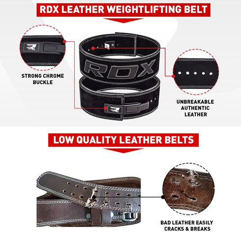 RDX 10MM LEATHER POWER LIFTING BELT-5
